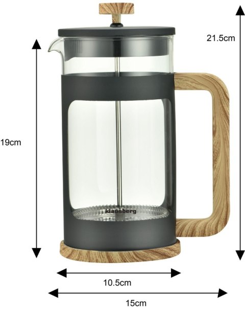 ZAPARZACZ DO KAWY/HERBATY 1.0L FRENCH PRESS KLAUSBERG KB-7681