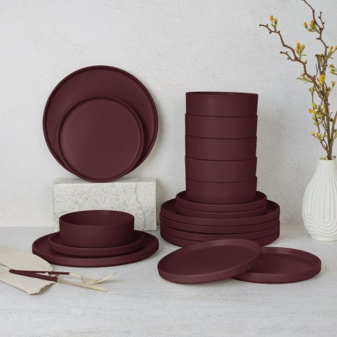 ZASTAWA STOŁOWA SERWIS KOMPLET TALERZY NACZYŃ 18 ELE DLA 6 OSÓB BERLINGER HAUS LEONARDO BH-10007