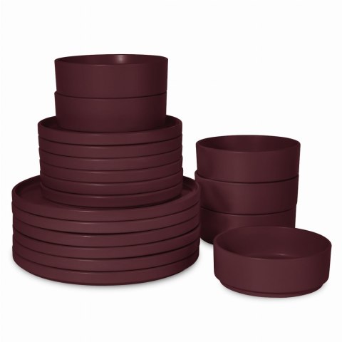 ZASTAWA STOŁOWA SERWIS KOMPLET TALERZY NACZYŃ 18 ELE DLA 6 OSÓB BERLINGER HAUS LEONARDO BH-10007