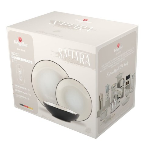 ZASTAWA STOŁOWA SERWIS KOMPLET TALERZY NACZYŃ 18 ELE DLA 6 OSÓB BERLINGER HAUS SAHARA BH-10001