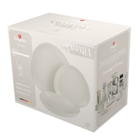 ZASTAWA STOŁOWA SERWIS KOMPLET TALERZY NACZYŃ 18 ELE DLA 6 OSÓB BERLINGER HAUS SAHARA BH-10020