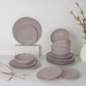 ZASTAWA STOŁOWA SERWIS KOMPLET TALERZY NACZYŃ 18 ELE DLA 6 OSÓB BERLINGER HAUS TAUPE BH-10023