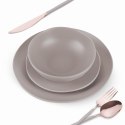 ZASTAWA STOŁOWA SERWIS KOMPLET TALERZY NACZYŃ 18 ELE DLA 6 OSÓB BERLINGER HAUS TAUPE BH-10023