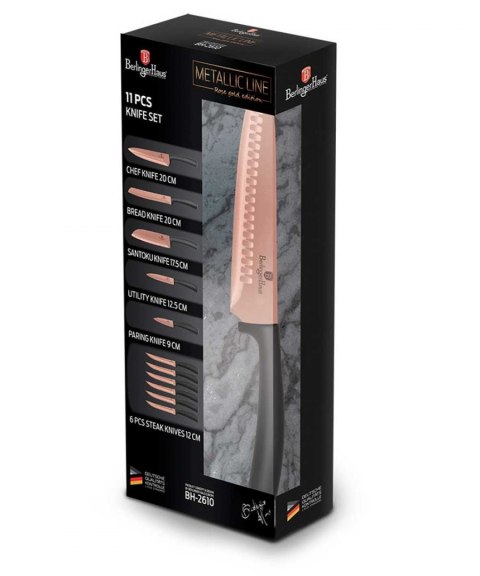 ZESTAW 11 NOŻY KUCHENNYCH BERLINGER HAUS COPPER METALLIC LINE BH-2610