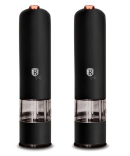 ZESTAW 2 MŁYNKÓW ELEKTR.CH DO PIEPRZU I SOLI BERLINGER HAUS BLACK ROSE BH-9286