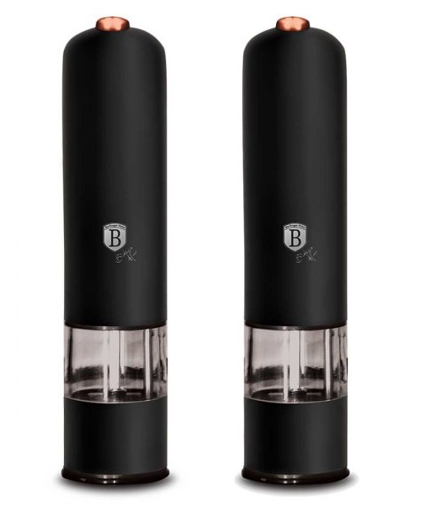 ZESTAW 2 MŁYNKÓW ELEKTR.CH DO PIEPRZU I SOLI BERLINGER HAUS BLACK ROSE BH-9286