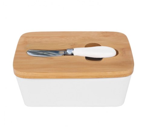 ZESTAW 2w1 MASELNICZKA i CUKIERNICA CERAMICZNA KONIGHOFFER 7594-7600 BIAŁY