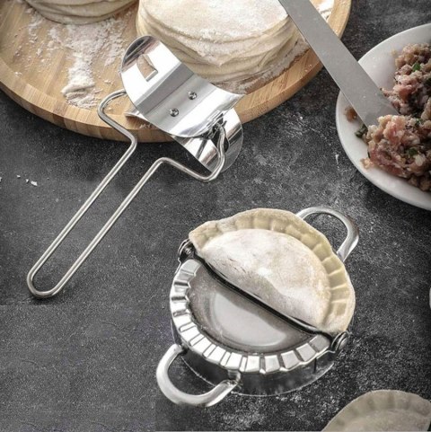 ZESTAW 3 EL. WYKRAWACZ i FOREMKA DO PIEROGÓW 10CM BRUNBESTE BB-3099