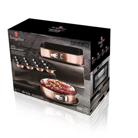 ZESTAW 3 FORM DO PIECZENIA BERLINGER HAUS Rose Gold BH-7636