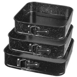 ZESTAW 3 FORM TORTOWNIC BLASZANYCH NON-STICK 24/26/28CM BRUNBESTE BB-2549
