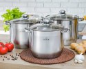 ZESTAW 3 GARNKÓW GASTRONOMICZNYCH 7 9 11L ZILNER ZL-7350
