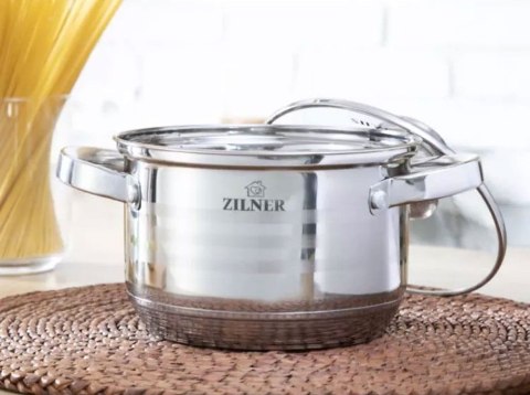 ZESTAW 3 GARNKÓW STALOWYCH 6 EL. 2.1 / 2.9 / 3.9L ZILNER ZL-8081