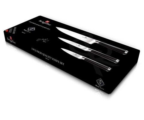 ZESTAW 3 NOŻY KUCHENNYCH BERLINGER HAUS BLACK ROYAL LINE BH-2423
