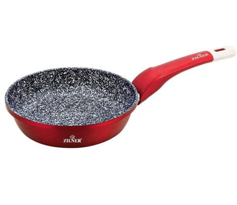 ZESTAW 3 PATELNI 20 24 28CM MARMUROWO-CERAMICZNE ZILNER STONETEC BURGUND ZL-2028B