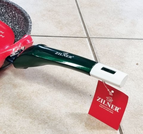 ZESTAW 3 PATELNI 20 24 28CM MARMUROWO-CERAMICZNE ZILNER STONETEC EMERALD ZL-2028G