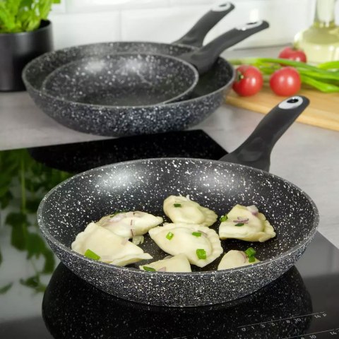 ZESTAW 3 PATELNI 20/24/28CM KLAUSBERG MARMO GOLD KB-7290