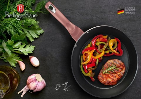 ZESTAW 3 PATELNI GRANITOWYCH 20/24/28CM BERLINGER HAUS METALLIC LINE i-ROSE BH-6041