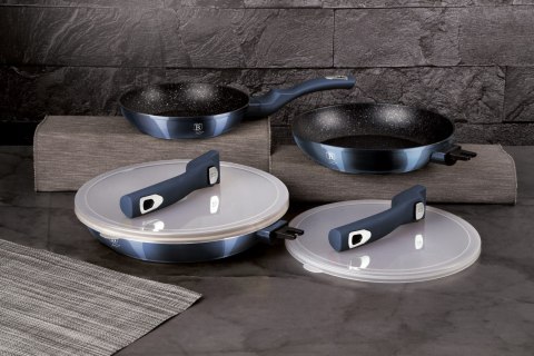 ZESTAW 3 PATELNI GRANITOWYCH 20/24/28cm BERLINGER HAUS METALLIC AQUAMARINE BH-7056