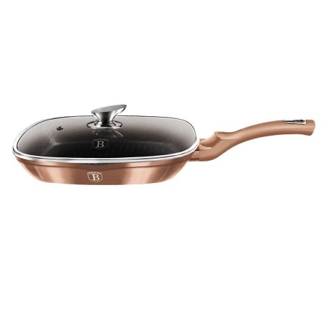 ZESTAW 3 PATELNI GRANITOWYCH 20/24/28CM BERLINGER HAUS METALLIC LINE ROSE GOLD BH-6195