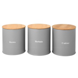 ZESTAW 3 POJEMNIKÓW KAWA HERBATA CUKIER BRUNBESTE BB-1632