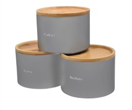 ZESTAW 3 POJEMNIKÓW KAWA HERBATA CUKIER BRUNBESTE BB-2715