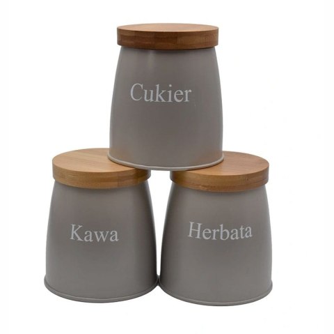ZESTAW 3 POJEMNIKÓW KAWA HERBATA CUKIER BRUNBESTE BB-2730