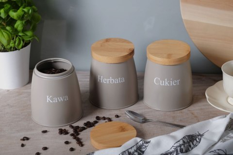 ZESTAW 3 POJEMNIKÓW KAWA HERBATA CUKIER BRUNBESTE BB-2730