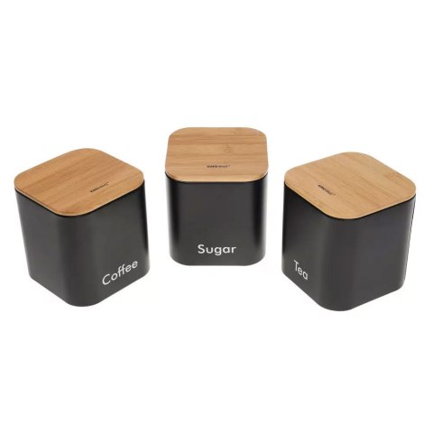 ZESTAW 3 POJEMNIKÓW KAWA HERBATA CUKIER KINGHOFF KH-1527