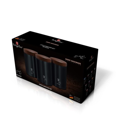 ZESTAW 3 POJEMNIKÓW KUCHENNYCH BERLINGER HAUS EBONY ROSEWOOD BH-6454