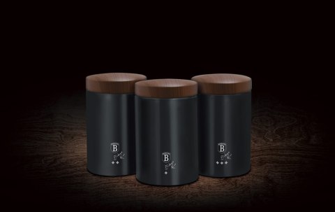 ZESTAW 3 POJEMNIKÓW KUCHENNYCH BERLINGER HAUS EBONY ROSEWOOD BH-6454