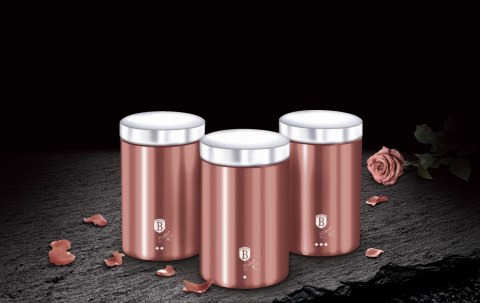 ZESTAW 3 POJEMNIKÓW KUCHENNYCH BERLINGER HAUS I-Rose BH-6270