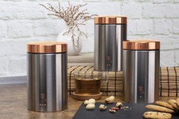 ZESTAW 3 POJEMNIKÓW KUCHENNYCH BERLINGER HAUS MOONLIGHT METALLIC LINE BH-6273