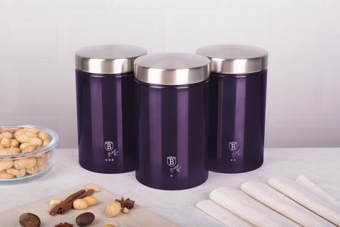 ZESTAW 3 POJEMNIKÓW KUCHENNYCH PURPLE ECLIPSE BH-6827