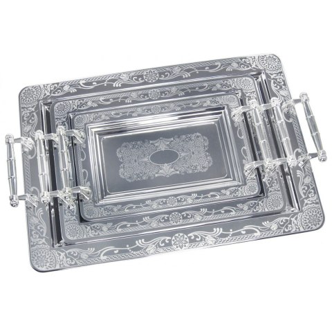 ZESTAW 3 TAC STALOWYCH DO SERWOWANIA KINGHOFF KH-4741