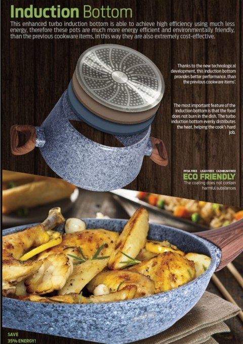 ZESTAW 4 EL. GARNEK Z PATELNIĄ 24CM BERLINGER HAUS FOREST LINE 3 ELE BH-6199