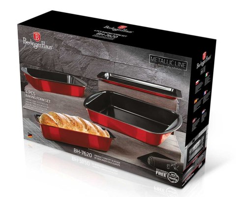 ZESTAW 4 FORM DO PIECZENIA BERLINGER HAUS Burgundy BH-7620