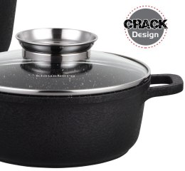 ZESTAW 4 GARNKÓW GRANITOWYCH 1.3/1.3/2.3 /4.5L (12 ele.) KLAUSBERG CRACK DESIGN KB-7360