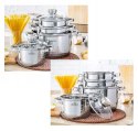 ZESTAW 4 GARNKÓW STALOWYCH 8 EL. 2.1 / 2.9 / 3.9 / 6.6L ZILNER ZL-8071