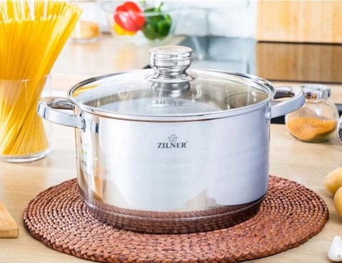 ZESTAW 4 GARNKÓW STALOWYCH 8 EL. 2.1 / 2.9 / 3.9 / 6.6L ZILNER ZL-8071