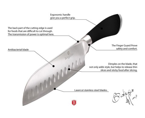 ZESTAW 4 NOŻY SANTOKU BERLINGER HAUS VELVET BH-2022