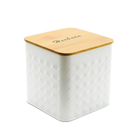 ZESTAW 4 POJEMNIKÓW KAWA HERBATA CUKIER SÓL BRUNBESTE BB-4262 (NAPISY PL)