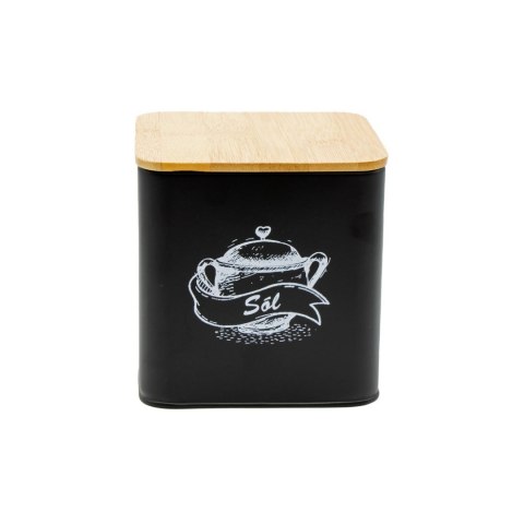 ZESTAW 4 POJEMNIKÓW KAWA HERBATA CUKIER SÓL BRUNBESTE BB-4263 (NAPISY PL)