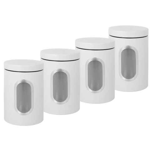 ZESTAW 4 POJEMNIKÓW NA KAWĘ, HERBATĘ, CUKIER, SÓL I INNE BRUNBESTE BB-2693