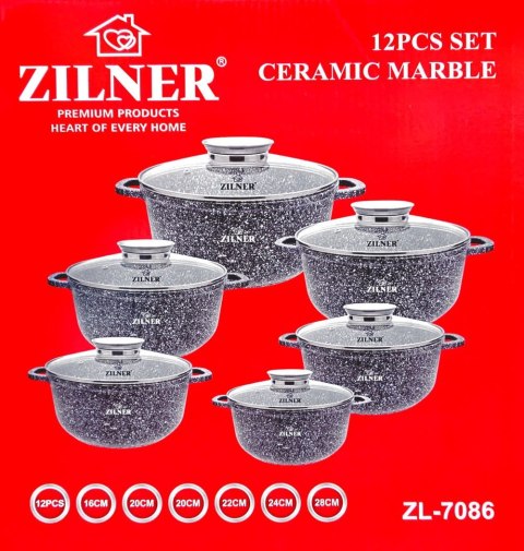 ZESTAW 6 GARNKÓW MARMUROWYCH ZILNER ZL-7086