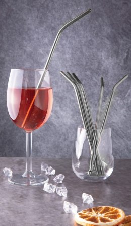 ZESTAW 6 SŁOMEK KOKTAILOWYCH ZE STALI NIERDZEWNEJ BERLINGER HAUS BH-2981