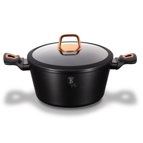 ZESTAW 7 EL. GARNKI + PATELNIA GRANITOWA BERLINGER HAUS BLACK ROSE BH-6791