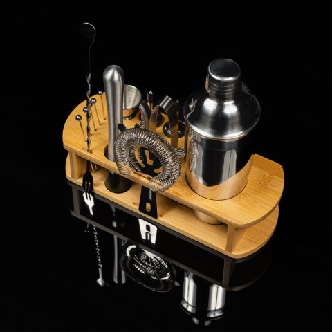 ZESTAW BAROWY 16 ELEMENTÓW SHAKER KLAUSBERG KB-7582 SREBRNY