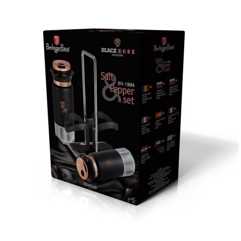 ZESTAW DO SOLI I PIEPRZU 3 EL. PRZYPRAWNIK BERLINGER HAUS BLACK ROSE BH-1994
