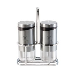 ZESTAW DO SOLI I PIEPRZU 3-ele PRZYPRAWNIK BERLINGER HAUS BLACK SILVER BH-1993