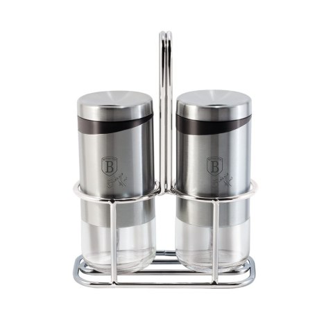 ZESTAW DO SOLI I PIEPRZU 3-ele PRZYPRAWNIK BERLINGER HAUS BLACK SILVER BH-1993